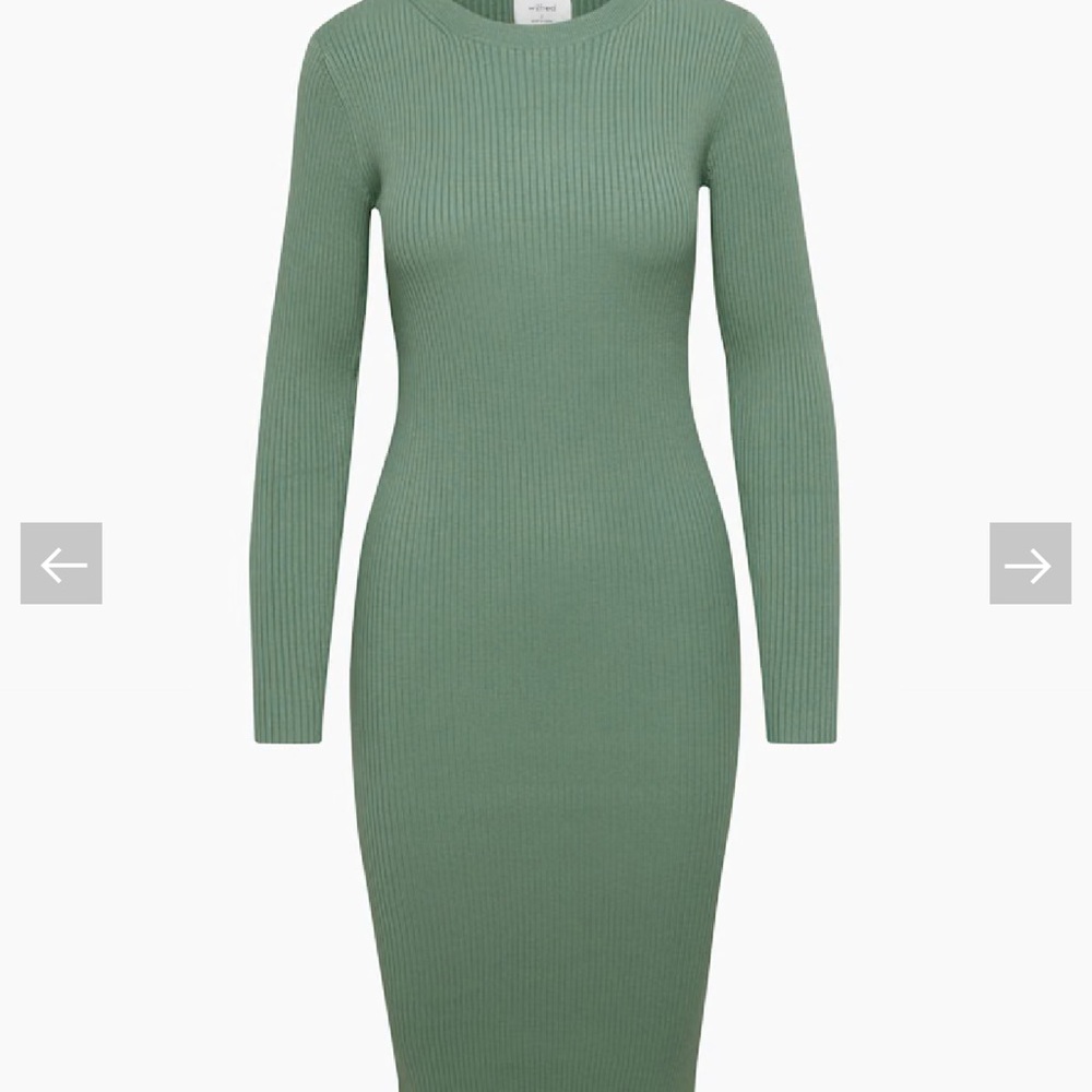 Aritzia WILFRED Sage Green knitted Dress NWT Size L